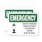 Signmission Safety Shower And Eye Wash Station With Symbol, 14 in W x Rectangle, Plastic OS-2PACK-EM-P-1014-L-10418 - alternate 1